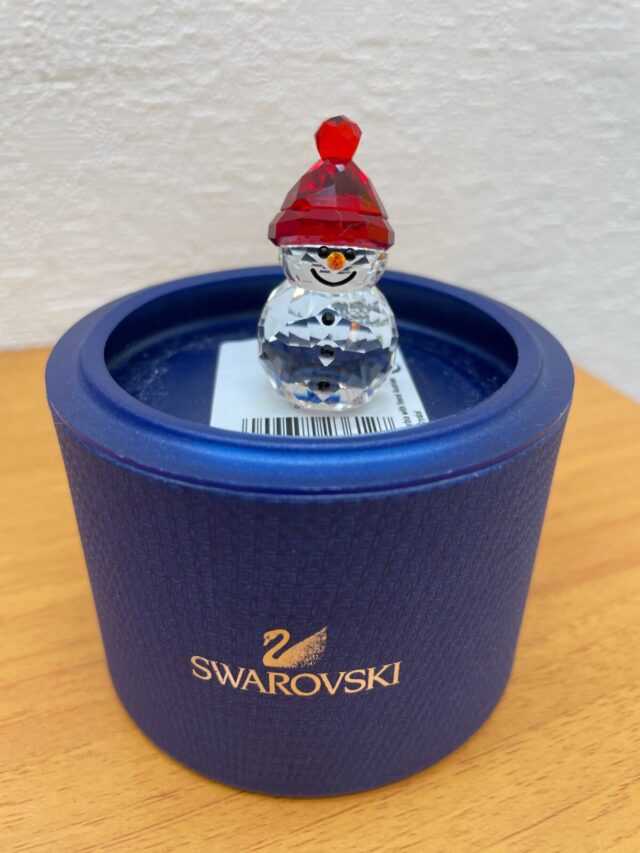 スワロフスキー Swarovski 雪だるま 『ロッキングスノーマン』 5223612 クリスタルガラス クリスマス ケース付き